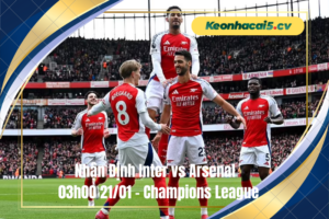 Đội hình dự kiến trước trận Inter vs Arsenal