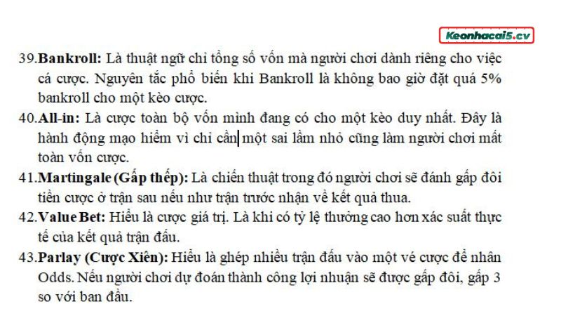 Thuật ngữ về quản lý vốn và chiến thuật bạn nên biết Thuật ngữ về quản lý vốn và chiến thuật bạn nên biết